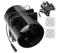 BORDEAG Ventilateur tubulaire 100 mm avec filtre à charbon actif, conduit 100 mm, ventilateur d'extraction 100 mm, avec régulateur de vitesse, silencieux et durable, 6000 tr/min, pour salle de bain