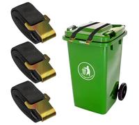 BORDEAG Verrouillage Du Couvercle De La Poubelle, 3 Pièces Verrou De Poubelle, Verrouillage Des Poubelles Pour Les Animaux, Poubelle À L'Épreuve Des Ours Réglable Pour L'extérieur, Chiens, Ours