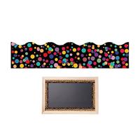 Bordeau De Bulletin - Autocollant En Papier À Pois Coloré, Bande De Garniture Décorative De Tableau Noir, Accent De Papeterie Pour La Conception De La Classe | Affichages Des Enseignants, Projets D'ét