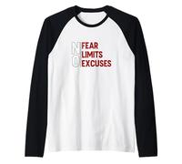Bordeaux Bordeaux No Excuses-Fear-Limits Graphic Manche Raglan
