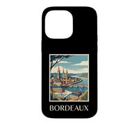Bordeaux France Rivière City Retro Travel Graphic Coque pour iPhone 14 Pro Max