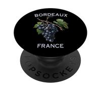 Bordeaux Médoc Raisins Vignoble Français Art France Vin PopSockets PopGrip Adhésif