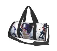 Border Collie Art Chien Peinture, Sac de Voyage de Grande capacité, Sac à Main Rond, Sac de Voyage de Sport, fourre-Tout, Sac de Fitness