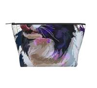 Border Collie Art Chien Peinture, Trousse de Toilette Trousse de Maquillage Sac à cosmétiques Trousse de Toilette de Voyage Portable