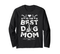 Border Collie Best Dog Mom Dogs Lovers Funny Mothers Day Manche Longue