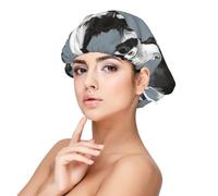 Border Collie Bleu,Bonnet de nuit en satin pour adulte - Bonnet de nuit élastique pour femme, couvre-cheveux de nuit