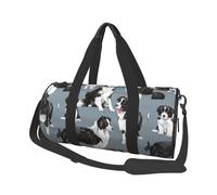 Border Collie Bleu, Sac de Voyage de Grande capacité, Sac à Main Rond, Sac de Voyage de Sport, fourre-Tout, Sac de Fitness