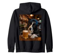 Border Collie Boire de la bière Chien Drôle Meme Sweat à Capuche