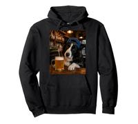 Border Collie Boire de la bière Chien Drôle Meme Sweat à Capuche