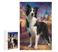 Border Collie Carnival Celebration Puzzle 1000 Pièces Educa Jouet en Bois Cadeau Unique Décoration Intérieure Jeu Éducatif Challenge Toy Adultes Et Enfants À Partir De 14 Ans 1000 PCS