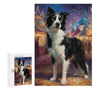 Border Collie Carnival Celebration Puzzle 1000 Pièces Educa Jouet en Bois Cadeau Unique Décoration Intérieure Jeu Éducatif Challenge Toy Adultes Et Enfants À Partir De 14 Ans 300 PCS