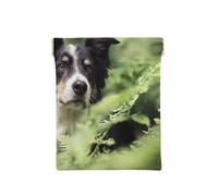 Border Collie Chiens Bokeh Animaux Noir Blanc, Sac de Rangement pour Femmes, Portefeuille supérieur à Presser, Petit Porte-Monnaie, Pochette de Changement