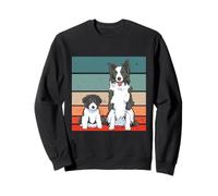 Border Collie Chiot Chien Adulte Curieux Détendu Heureux Sweatshirt