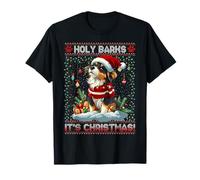 Border Collie Christmas Tree Decorations Dog Lover Xmas T-Shirt