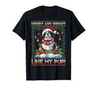 Border Collie Christmas Tree Decorations Dog Lover Xmas T-Shirt