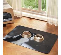 Border Collie Dog Spotted Snow,Waterproof Pet Feeding Mat,PU Leather Placemats for Cat Dog Water Bowl,Food Mats,30x45cm