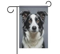 Border Collie Drapeau de jardin d'été double face 30,5 x 45,7 cm Drapeaux de jardin Printemps Soleil Drapeaux de jardin Décoration extérieure