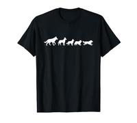 Border Collie Evolution du Loup au Chien T-Shirt Graphique avec Valeur