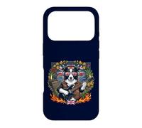 Border-Collie Hard HeavyRock Chien Rockstar Guitare Musique Rock Coque pour iPhone 17 Pro