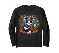 Border-Collie Hard HeavyRock Chien Rockstar Guitare Musique Rock Manche Longue
