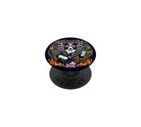 Border-Collie Hard HeavyRock Chien Rockstar Guitare Musique Rock PopSockets PopGrip Adhésif