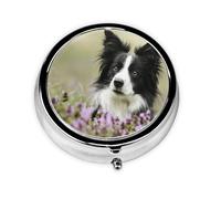 Border Collie Lawn Black Border Collie PetsMeta Pilulier à 3 compartiments, organiseur portable