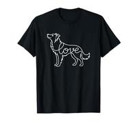 Border Collie Minimalist Line Art Love Lover T-Shirt