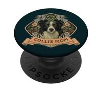 Border Collie Mom Chien de Berger Vintage PopSockets PopGrip Adhésif