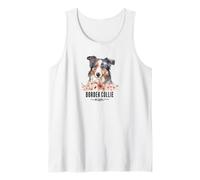 Border Collie Mom Floral Dog Lover Cute Pet Owner Débardeur