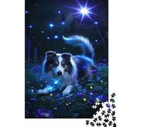 Border Collie Puzzle 1000 Pcs Patience Et De Réflexion Adulte - Puzzle Jeu Éducatif l'art De La Décoration 1000pcs (75x50cm)