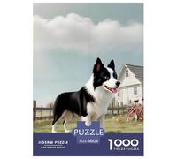 Border Collie Puzzle 1000 Pièces Chien de Compagnie - Cadeau Parfait pour Les Amoureux De Puzzles, Carton Premium, Boîte Collector, 38x26cm/1000pcs