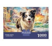 Border Collie Puzzle 1000 Pièces Collie Coastpour Passionnés Papier Recy acile À Assembler pour Éducation Qualité Premium 52x38cm/1000pcs