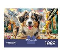 Border Collie Puzzle 1000 Pièces Très Bonne Qualité Senior Chiot Australien Heureux Cadeau Fin D'année Activité Solo Impression Nette Carton Résistant 52x38cm/1000pcs