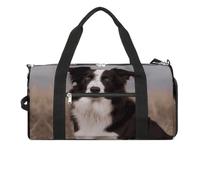 Border Collie Sac de sport de voyage pour homme et femme Grand sac de week-end avec compartiment à chaussures pour l'entraînement, style, taille unique, Style :, Taille unique