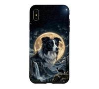 Border Collie sous la Lune - Chiens Coque pour iPhone XS Max