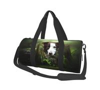 Border Collie Stone Sweet Brown Chiens Animaux, Sac de Voyage de Grande capacité, Sac à Main Rond, Sac de Voyage de Sport, fourre-Tout, Sac de Fitness