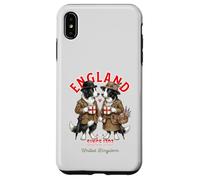 Border Collie Tasse Couple de Chiens Amour Café Drapeau Angleterre Coque pour iPhone XS Max