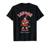 Border Collie Thé London Garde du Roi Angleterre Drapeau T-Shirt