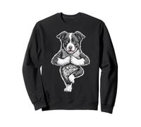 Border Collie Yoga Chien Chiot Funny Dogs Asana Tree Pose Sweatshirt