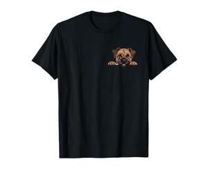 Border Terrier Chien Maman Papa Nouveau Chiot Regarder T-Shirt