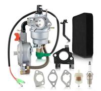 Bordfly Générateur Carburateur Conversion Kit de Conversion Double | Générateur 4,5-10 kW, convient pour Champion/Honda/Predator, mélange d'air et carburant réglable, sortie de puissance stable