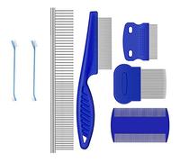 Bordhap 7 PièCes DéChirure DéTachant Peigne Double Face Chien Peigne pour Les Yeux Peignes à Puces Double TêTe Peigne Outil Polyvalent