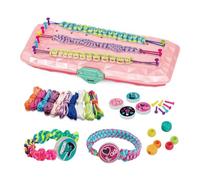 Bordhap Kit de Fabrication de Cordes de Bracelet D'Amitié Bricolage, Cadeau de pour Filles, Bracelets Artisanaux, MéTier à Tisser de, avec Perles