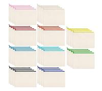 Bordhap Lot de 40 trousses en toile vierge avec fermeture éclair pour crayons, maquillage, voyage, loisirs créatifs, école (S), beige, 18 x 11cm