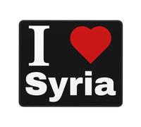 Bords Cousus Tapis de Gaming, J'aime la Syrie, Durable Tapis de Souris Gamer, Souris de Bureau, 25X30cm, Joueurs Professionnels, Souris, Bureau