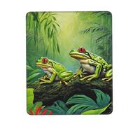 Bords Cousus Tapis De Souris De Nombreuses Grenouilles Chantent sur Les Branches 25X30Cm, Mouse Pad Améliore La Précision Et La Vitesse Tapis De Bureau pour Pc Jeux Les Capteurs De Jeu