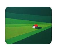 Bords Cousus Tapis de Souris d'Ordinateur, Champ Vert avec Une Seule Maison, Base en Caoutchouc Tapis de Souris de Jeu, Mouse Pad, 25X30cm, Joueurs Professionnels, Jeux, Claviers
