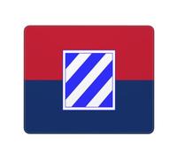 Bords Cousus Tapis de Souris d'Ordinateur, Drapeau de la 3e Division d'infanterie de l'armée américaine, Résistant à Usure Tapis Souris, Gamer Mouse Pad, 25X30cm, PC, Jeux, Claviers