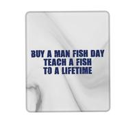 Bords Cousus Tapis de Souris Gamer, Achetez Un Poisson pour la journée, apprenez à Un Poisson à Vivre Toute sa Vie Gaming Mousepad Doux Tapis Souris pour PC Souris Claviers