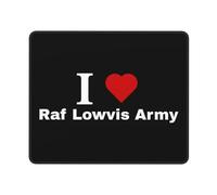 Bords Cousus Tapis de Souris, I Love l'armée de la RAF Lowvis, Lavable Tapis Souris, Mousepad, 25X30cm, PC, Souris, Bureau